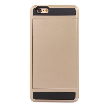 Blade PC + TPU Combination Case with Card Slot for iPhone 6(Gold)-garmade.com
