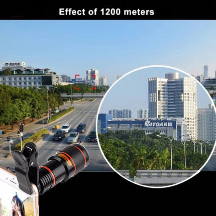 Universal 12X Zoom Optical Zoom Telescope Lens with Clip-garmade.com