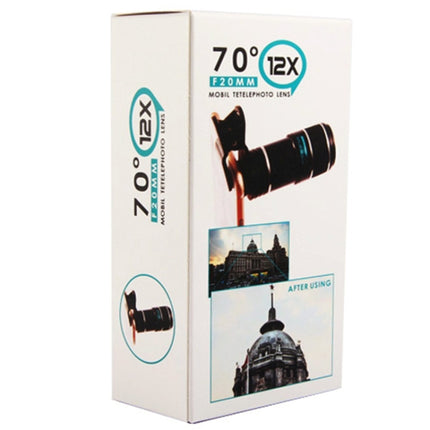 Universal 12X Zoom Optical Zoom Telescope Lens with Clip-garmade.com
