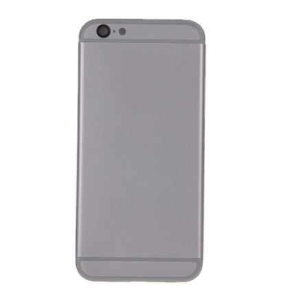 6 in 1 for iPhone 6 (Back Cover + Card Tray + Volume Control Key + Power Button + Mute Switch Vibrator Key + Sign) Full Assembly Housing Cover(Grey)-garmade.com