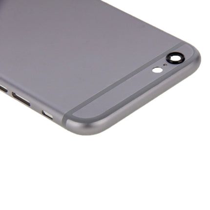 6 in 1 for iPhone 6 (Back Cover + Card Tray + Volume Control Key + Power Button + Mute Switch Vibrator Key + Sign) Full Assembly Housing Cover(Grey)-garmade.com