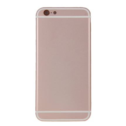6 in 1 for iPhone 6 (Back Cover + Card Tray + Volume Control Key + Power Button + Mute Switch Vibrator Key + Sign) Full Assembly Housing Cover(Rose Gold)-garmade.com