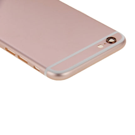 6 in 1 for iPhone 6 (Back Cover + Card Tray + Volume Control Key + Power Button + Mute Switch Vibrator Key + Sign) Full Assembly Housing Cover(Rose Gold)-garmade.com