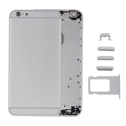 6 in 1 for iPhone 6 (Back Cover + Card Tray + Volume Control Key + Power Button + Mute Switch Vibrator Key + Sign) Full Assembly Housing Cover(Silver)-garmade.com