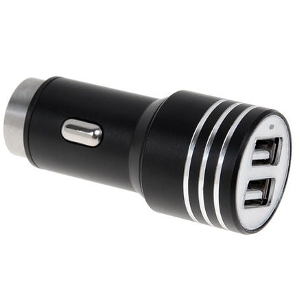 KX-C001 2 USB Ports 5V 4.2A Car Charger with Safety Hammer Function, For iPhone, iPad, Galaxy, Huawei, Xiaomi, LG, HTC, other Smart Phones and Tablets(Black)-garmade.com