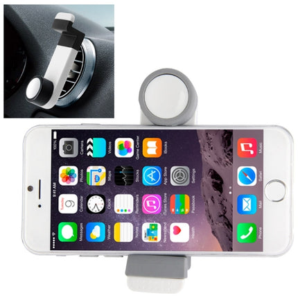 Portable Air Vent Car Mount Holder, For iPhone, Galaxy, Sony, Lenovo, HTC, Huawei, and other Smartphones (White + Grey)(White)-garmade.com
