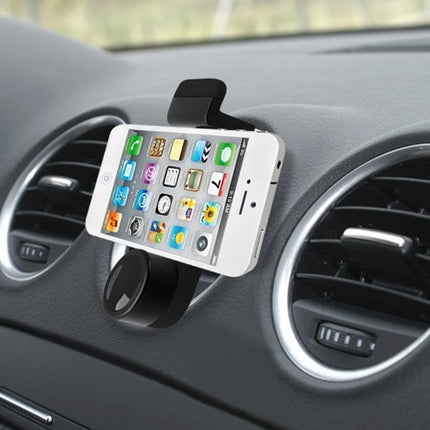 Portable Air Vent Car Mount Holder, For iPhone, Galaxy, Sony, Lenovo, HTC, Huawei, and other Smartphones (White + Grey)(White)-garmade.com