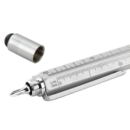 Multi-functional 6 in 1 Professional Stylus Pen(Silver)-garmade.com