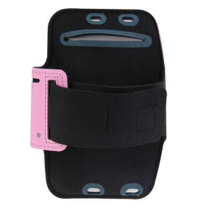 Sport Armband Case with Earphone Hole and Key Pocket for iPhone 6 Plus(Pink)-garmade.com