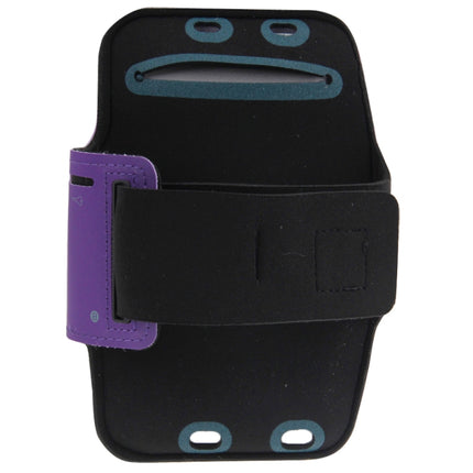 Sport Armband Case with Earphone Hole and Key Pocket for iPhone 6 Plus(Purple)-garmade.com