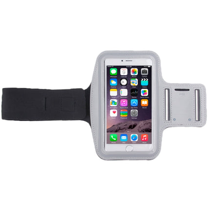 Sport Armband Case with Earphone Hole and Key Pocket for iPhone 6 Plus(Grey)-garmade.com