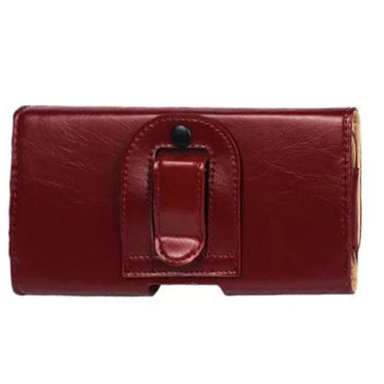 Crazy Horse Texture Horizontal Style Leather Waist Bag for iPhone 6 Plus & 6S Plus (Dark Red)-garmade.com