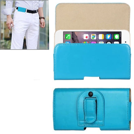 Crazy Horse Texture Horizontal Style Leather Waist Bag for iPhone 6 Plus & 6S Plus Blue-garmade.com