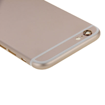 6 in 1 for iPhone 6 Plus (Back Cover + Card Tray + Volume Control Key + Power Button + Mute Switch Vibrator Key + Sign) Full Assembly Housing Cover(Gold)-garmade.com