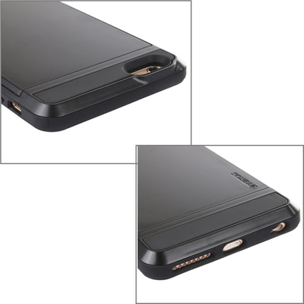 Blade PC + TPU Combination Case with Card Slot for iPhone 6 Plus & 6S Plus(Black)-garmade.com