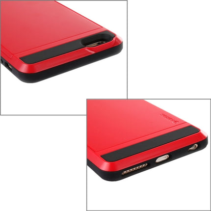 Blade PC + TPU Combination Case with Card Slot for iPhone 6 Plus & 6S Plus(Red)-garmade.com