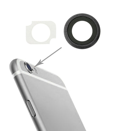 10 Pairs / Set Rear Camera Lens Ring + Flashlight Bracker for iPhone 6 Plus & 6s Plus (Grey)-garmade.com