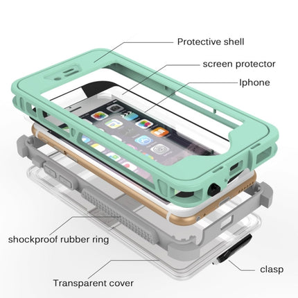 Waterproof Dustproof Shockproof Crushproof Noctilucent Protective Case with Holder for iPhone 6 & 6S(Green)-garmade.com
