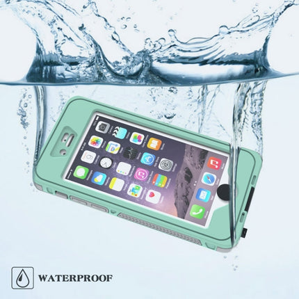Waterproof Dustproof Shockproof Crushproof Noctilucent Protective Case with Holder for iPhone 6 & 6S(Green)-garmade.com