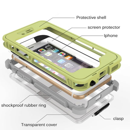 Waterproof Dustproof Shockproof Crushproof Noctilucent Protective Case with Holder for iPhone 6 & 6S(Yellow)-garmade.com