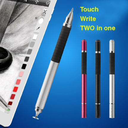 2 in 1 Stylus Touch Pen + Ball Pen for iPhone 6 & 6 Plus / 5 & 5S & 5C, iPad Air 2 / iPad mini 1 / 2 / 3 / New iPad (iPad 3) / iPad and All Capacitive Touch Screen(Black)-garmade.com