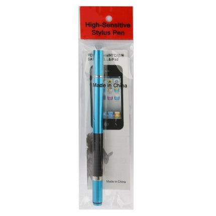2 in 1 Stylus Touch Pen + Ball Pen for iPhone 6 & 6 Plus / 5 & 5S & 5C, iPad Air 2 / iPad mini 1 / 2 / 3 / New iPad (iPad 3) / iPad and All Capacitive Touch Screen(Blue)-garmade.com