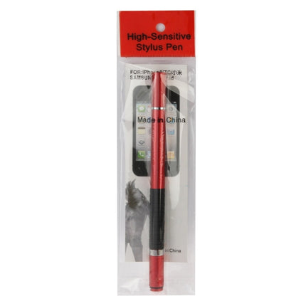 2 in 1 Stylus Touch Pen + Ball Pen for iPhone 6 & 6 Plus / 5 & 5S & 5C, iPad Air 2 / iPad mini 1 / 2 / 3 / New iPad (iPad 3) / iPad and All Capacitive Touch Screen(Red)-garmade.com