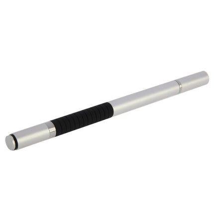 2 in 1 Stylus Touch Pen + Ball Pen for iPhone 6 & 6 Plus / 5 & 5S & 5C, iPad Air 2 / iPad mini 1 / 2 / 3 / New iPad (iPad 3) / iPad and All Capacitive Touch Screen(Silver)-garmade.com