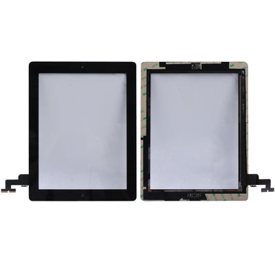 Touch Panel (Controller Button + Home Key Button PCB Membrane Flex Cable + Touch Panel Installation Adhesive) for iPad 2 / A1395 / A1396 / A1397 (Black)-garmade.com