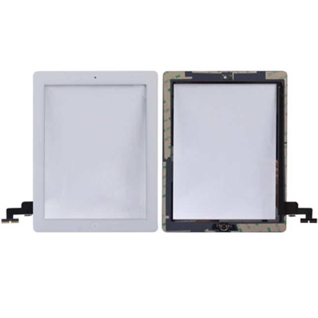 Touch Panel (Controller Button + Home Key Button PCB Membrane Flex Cable + Touch Panel Installation Adhesive) for iPad 2 / A1395 / A1396 / A1397 (White)-garmade.com