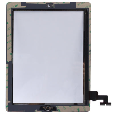 Touch Panel (Controller Button + Home Key Button PCB Membrane Flex Cable + Touch Panel Installation Adhesive) for iPad 2 / A1395 / A1396 / A1397 (White)-garmade.com