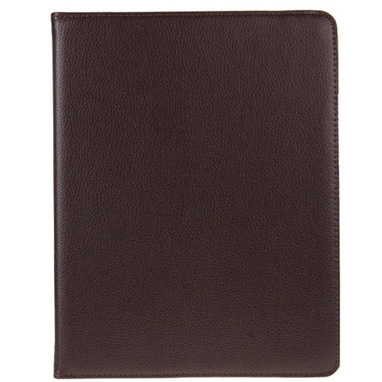 360 Degree Rotatable Leather Case with Sleep / Wake-up Function & Holder for New iPad (iPad 3)(Brown)-garmade.com