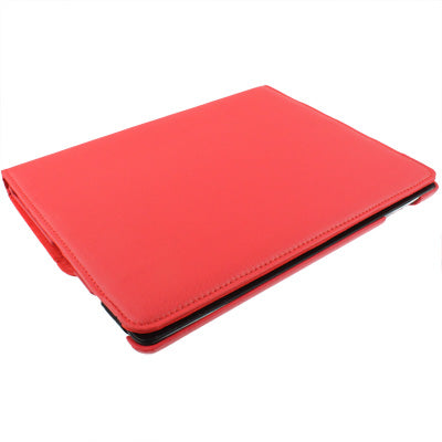 360 Degree Rotatable PU Leather Case with Sleep / Wake-up Function & Holder for New iPad (iPad 3) / iPad 2, Red(Red)-garmade.com