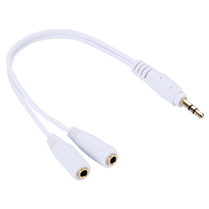 Aux Audio Cable Headphone Earphone Splitter Adapter, Compatible with Phones, Tablets, Headphones, MP3 Player, Car/Home Stereo & More(White)-garmade.com