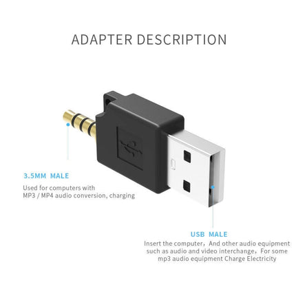 For iPod shuffle 3rd / 2nd USB Data Dock Charger Adapter, Length: 4.6cm(Green)-garmade.com