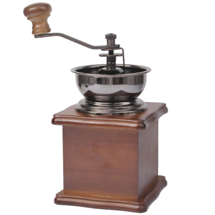 Manual Coffee Mill Wood Stand Bowl Antique Hand Coffee Bean Grinder-garmade.com