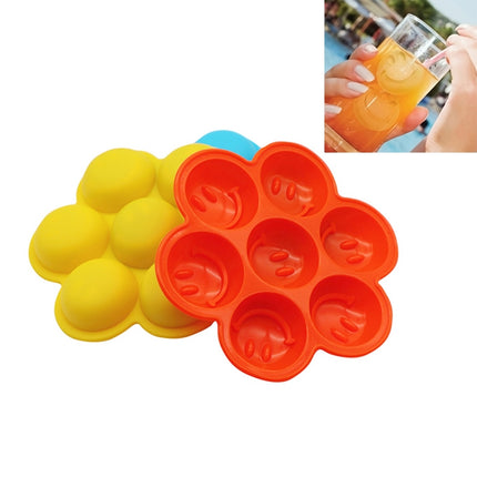 Smile Pattern Silicon Ice Cube Tray Ice Mold, Random Color Delivery-garmade.com