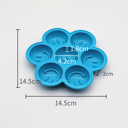 Smile Pattern Silicon Ice Cube Tray Ice Mold, Random Color Delivery-garmade.com