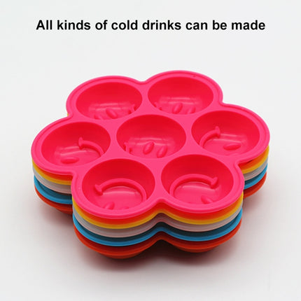 Smile Pattern Silicon Ice Cube Tray Ice Mold, Random Color Delivery-garmade.com