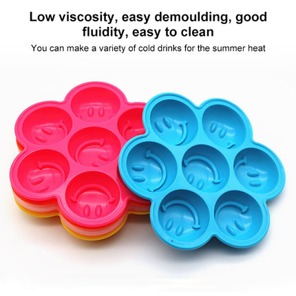 Smile Pattern Silicon Ice Cube Tray Ice Mold, Random Color Delivery-garmade.com