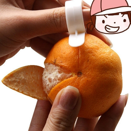 10pcs Ring Type Lemon Orange Tangerine Opener Peeler Peel Slicer Cutter Fruit Skin Remover Knife Helper, Random Color Delivery-garmade.com