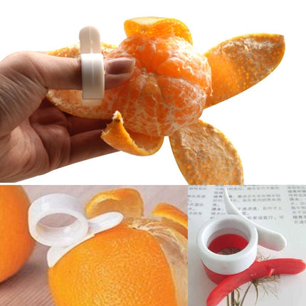 10pcs Ring Type Lemon Orange Tangerine Opener Peeler Peel Slicer Cutter Fruit Skin Remover Knife Helper, Random Color Delivery-garmade.com
