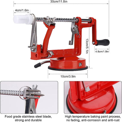 3 in 1 Multi-functional Fruit Peeling Slicing Stoning Peeler Machine(Red)-garmade.com