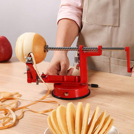3 in 1 Multi-functional Fruit Peeling Slicing Stoning Peeler Machine(Red)-garmade.com
