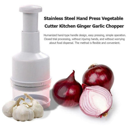 Stainless Steel Onion Cutting Instrument / Ginger Garlic Cutter, Size: 22x8x8cm, Random Color Delivery-garmade.com