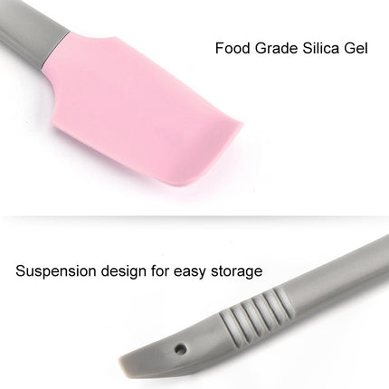 4 PCS Silicone Scraper Butter Spreader Knife Cake Smoother Cake Baking Tool(Pink)-garmade.com