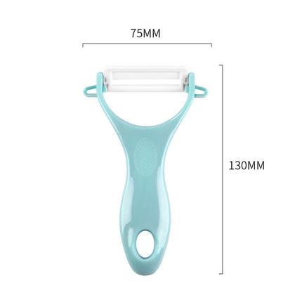 T Shaped Ceramic Skin Peeler with Durable ABS Handle, Random Color Delivery-garmade.com