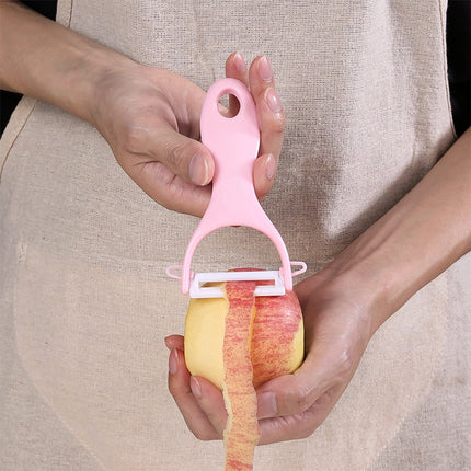 T Shaped Ceramic Skin Peeler with Durable ABS Handle, Random Color Delivery-garmade.com