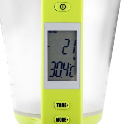 Digital Scale with Measuring Cup / Thermometer(Green)-garmade.com