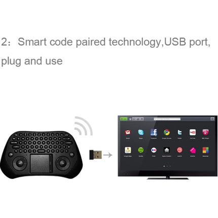 MEASY GP800 Wireless Keyboard Smart Remote Air Mouse for TV BOX / Laptop / Tablet PC / Mini PC(Black)-garmade.com